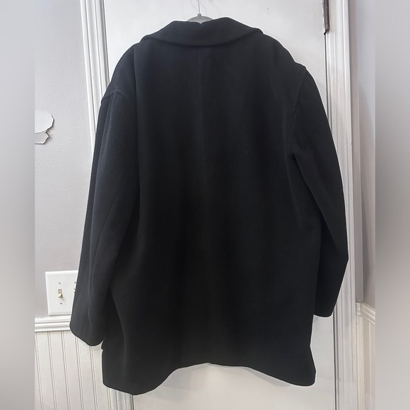 Baracuta Men’s Black Wool Cashmere Blend Overcoat, Made in Bulgaria Size XXL - Picture 3 of 13